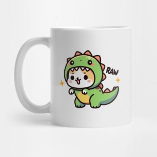 Cat Tyrannosaurus Rex Costume - Raw T-Rex Cat Mug